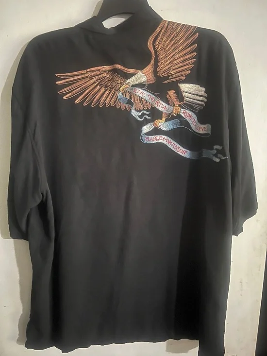 Harley Davidson / Tori Richards Button Front Silk Shirt , Size XXL - Picture 1 of 4